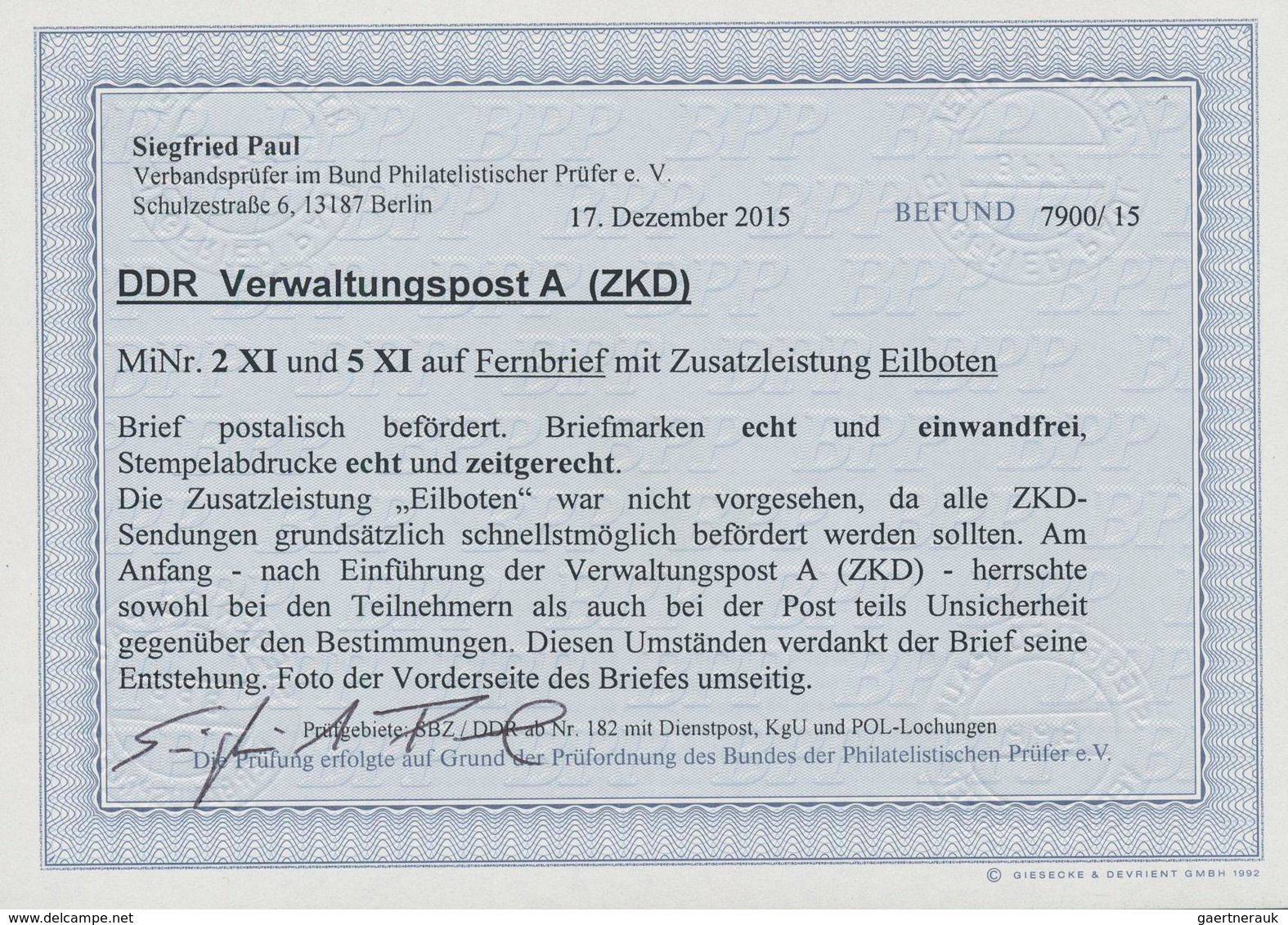 DDR - Dienstmarken B (Verwaltungspost A / Zentraler Kurierdienst): 1956, 70 Pf. Und 10 Pf. Dienstmar - Sonstige & Ohne Zuordnung