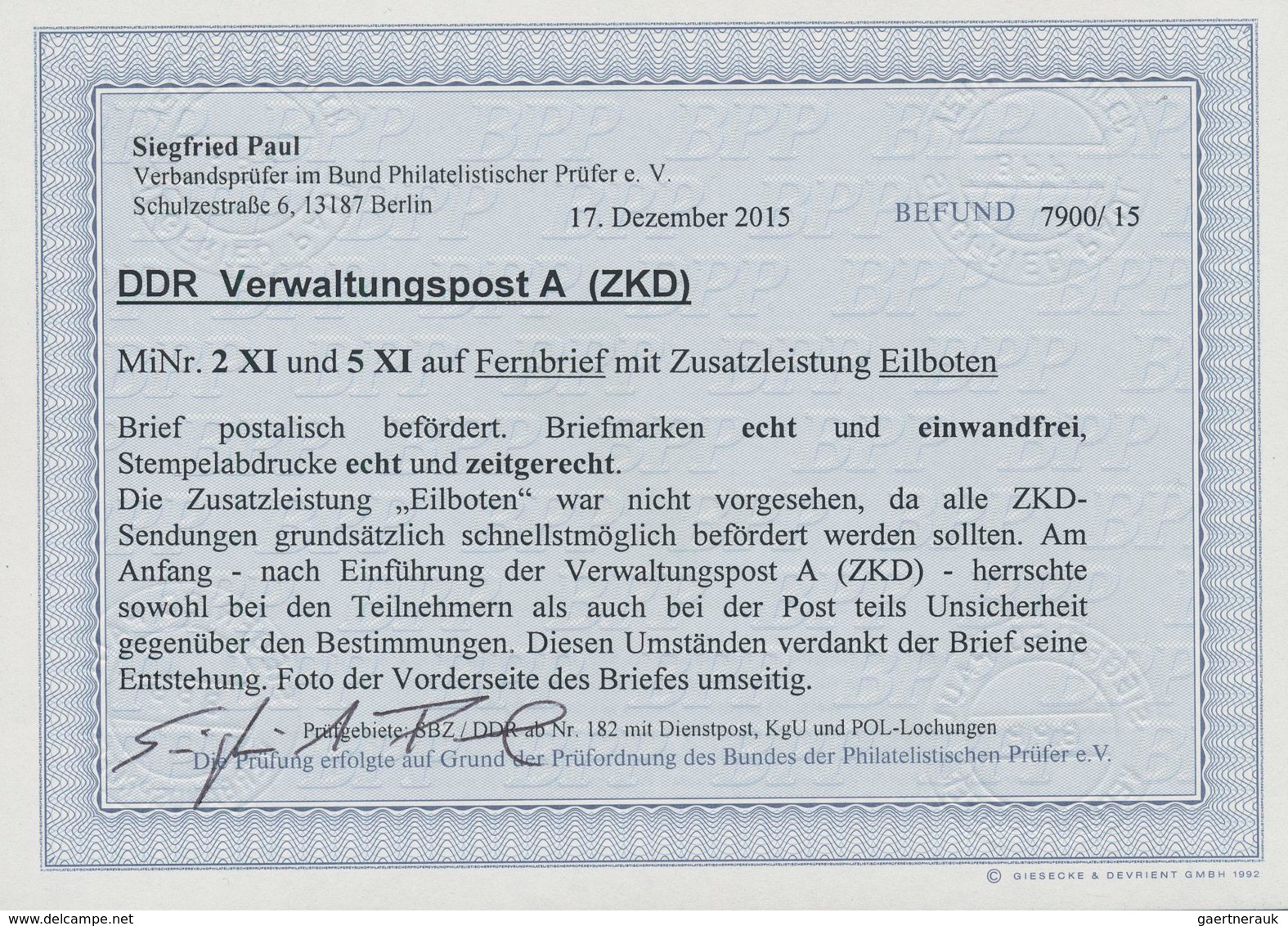 DDR - Dienstmarken B (Verwaltungspost A / Zentraler Kurierdienst): 1956, 70 Pf. Und 10 Pf. Dienstmar - Andere & Zonder Classificatie