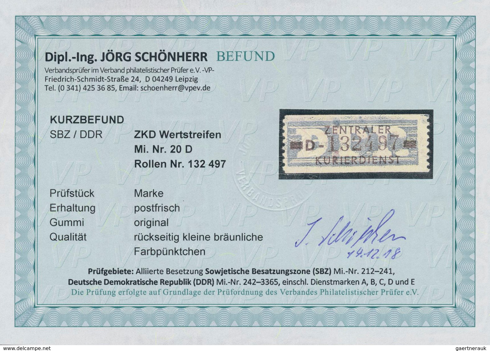 DDR - Dienstmarken B (Verwaltungspost A / Zentraler Kurierdienst): 1958, 10 Pfg D = Rostock (Nr. 132 - Andere & Zonder Classificatie