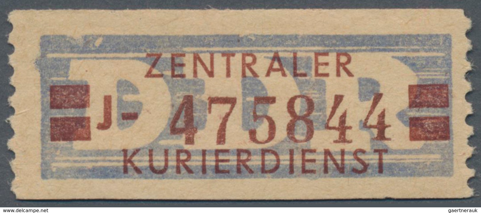 DDR - Dienstmarken B (Verwaltungspost A / Zentraler Kurierdienst): 1958, Wertstreifen Für Den ZKD Fü - Sonstige & Ohne Zuordnung