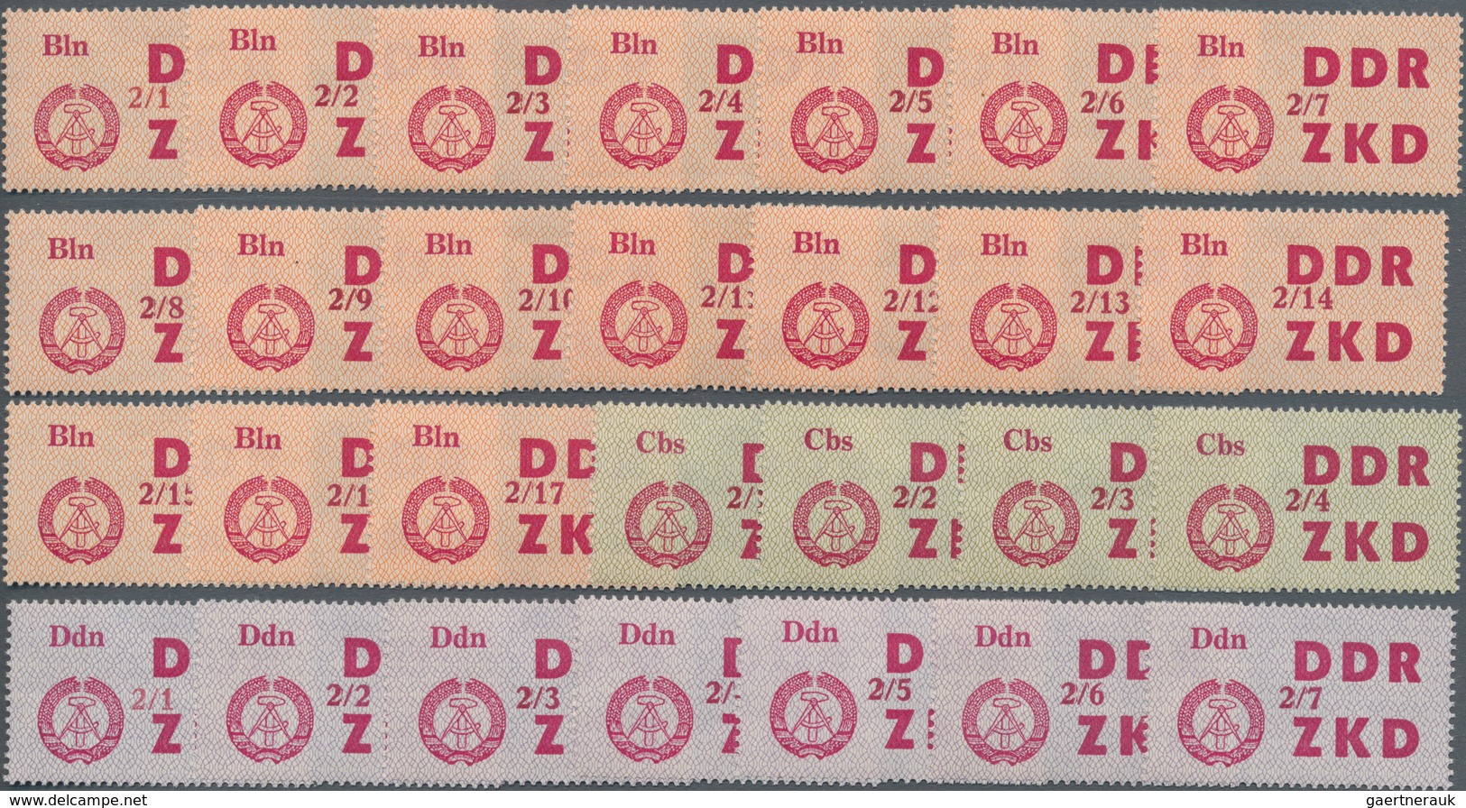 DDR - Dienstmarken C (Laufkontrollzettel ZKD): 1964, Laufkontrollzettel Der VVB Mit Lilarotem Buchdr - Andere & Zonder Classificatie