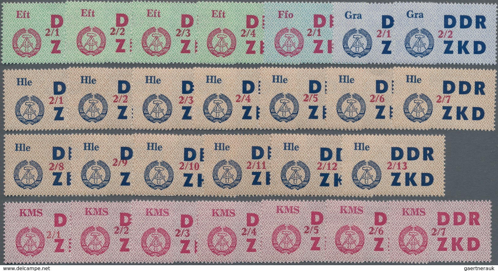 DDR - Dienstmarken C (Laufkontrollzettel ZKD): 1964, Laufkontrollzettel Der VVB Mit Lilarotem Buchdr - Other & Unclassified