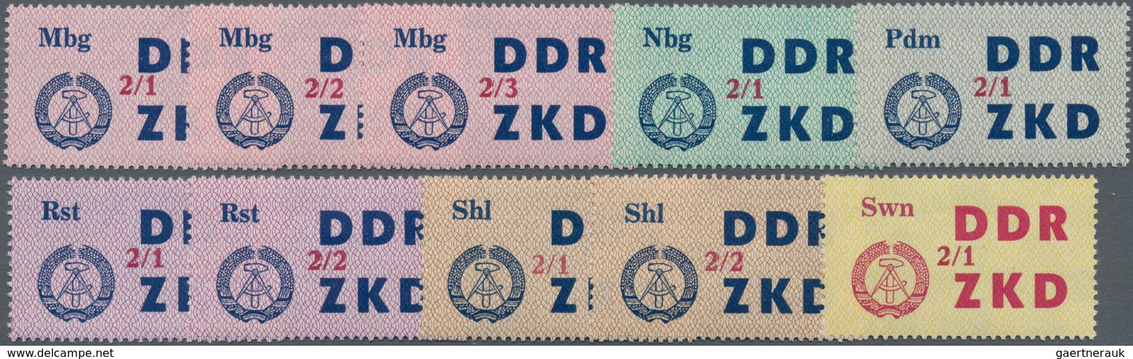 DDR - Dienstmarken C (Laufkontrollzettel ZKD): 1964, Laufkontrollzettel der VVB mit lilarotem Buchdr