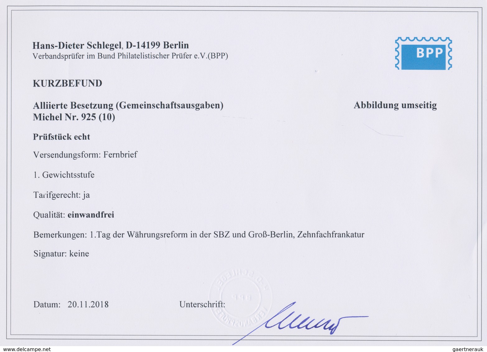 Berlin - Vorläufer: 1948, 24 Pf Ziffern Alliierte Besetzung Als 10-fach-Frankatur Vom 24.6. Dem 1. T - Storia Postale