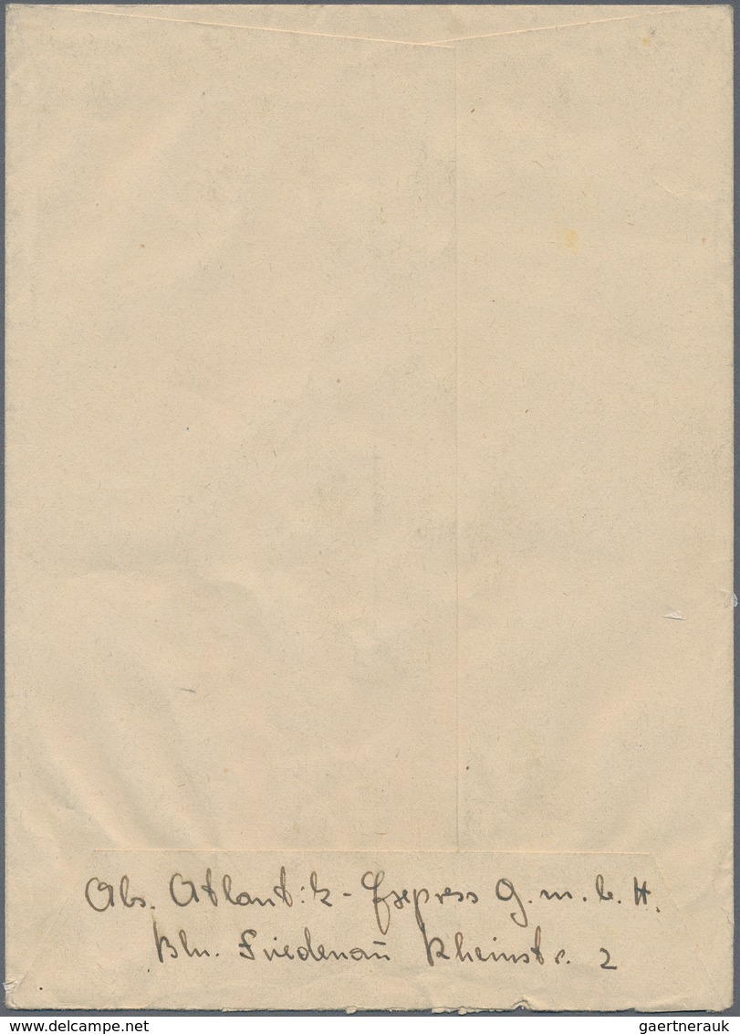 Berlin - Vorläufer: 1948: Umschlag Ca. 21 X 15 Cm. Als Ortsbrief Einschreiben Mit Beiden Blocks Flüc - Lettres & Documents