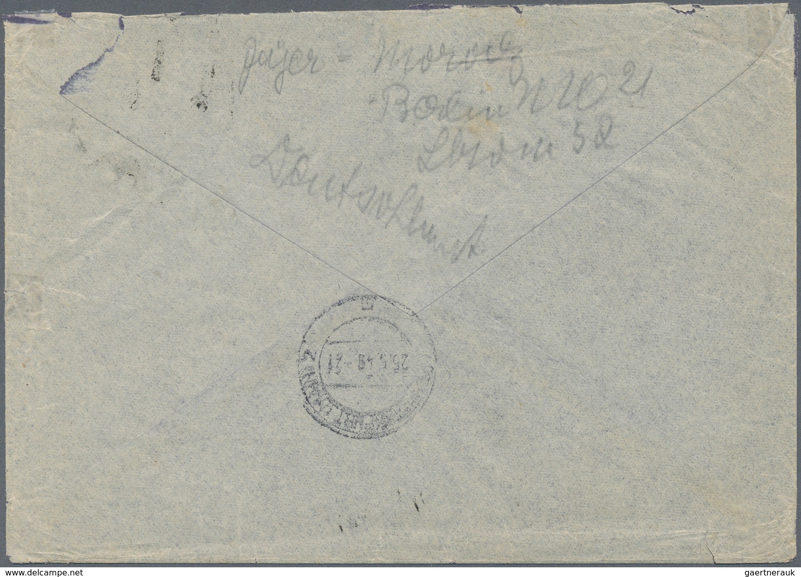 Berlin: 1949: IAS-Luftpostbrief Bis 20g Übersee DM 2,50 Mit 20 + 30 Pf. Rotaufdruck, Dazu 2.- DM Ste - Other & Unclassified