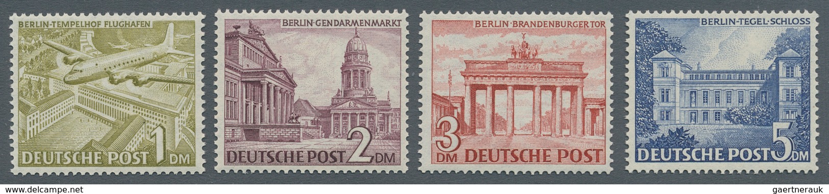 Berlin: 1949, 1 Pfg-5 M. Bauten I, Kompletter Postfrischer Satz, Tadellos,unsigniert, 750,- - Other & Unclassified