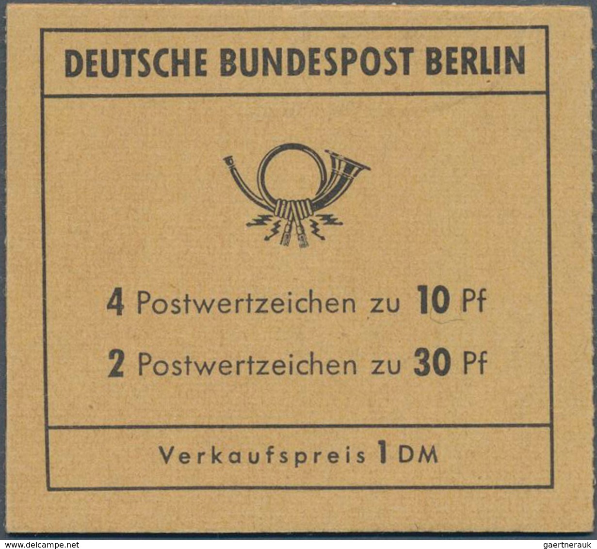 Berlin - Markenheftchen: 1970, Markenheftchen "Brandenburger Tor" Mit Reklame "Schneider" Tadellos P - Carnets