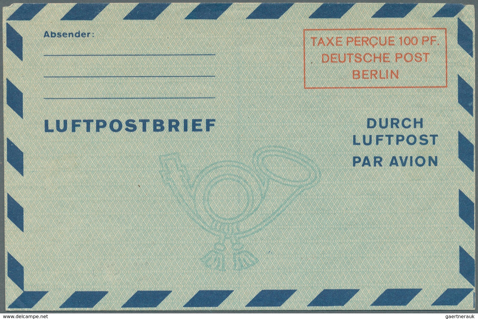 Berlin - Ganzsachen: 1948, Lot Von 2 Luftpostfaltbriefen 100 Pf, Posthorn Mit Doppellinie, Abstand W - Other & Unclassified