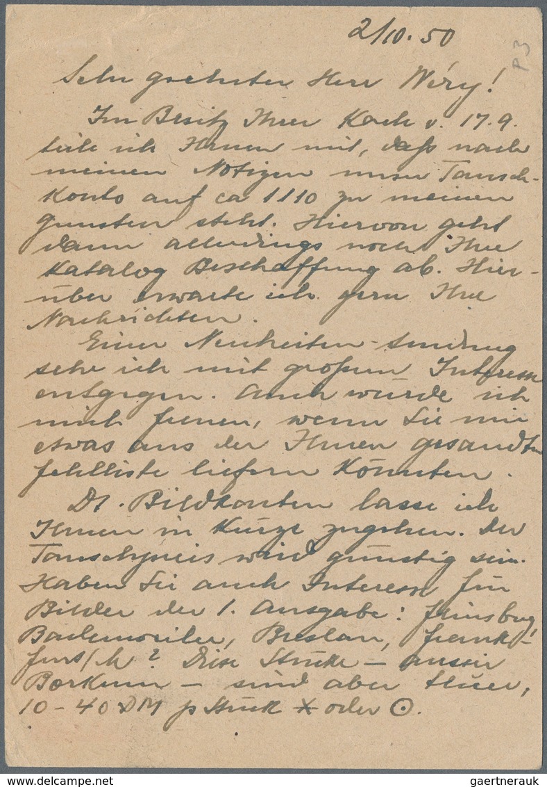 Berlin - Besonderheiten: Bizone 20 Pf. Bauten GA-Karte Gebr. Ab Berlin-Charlottenburg Vom 2.10.50 Na - Sonstige & Ohne Zuordnung