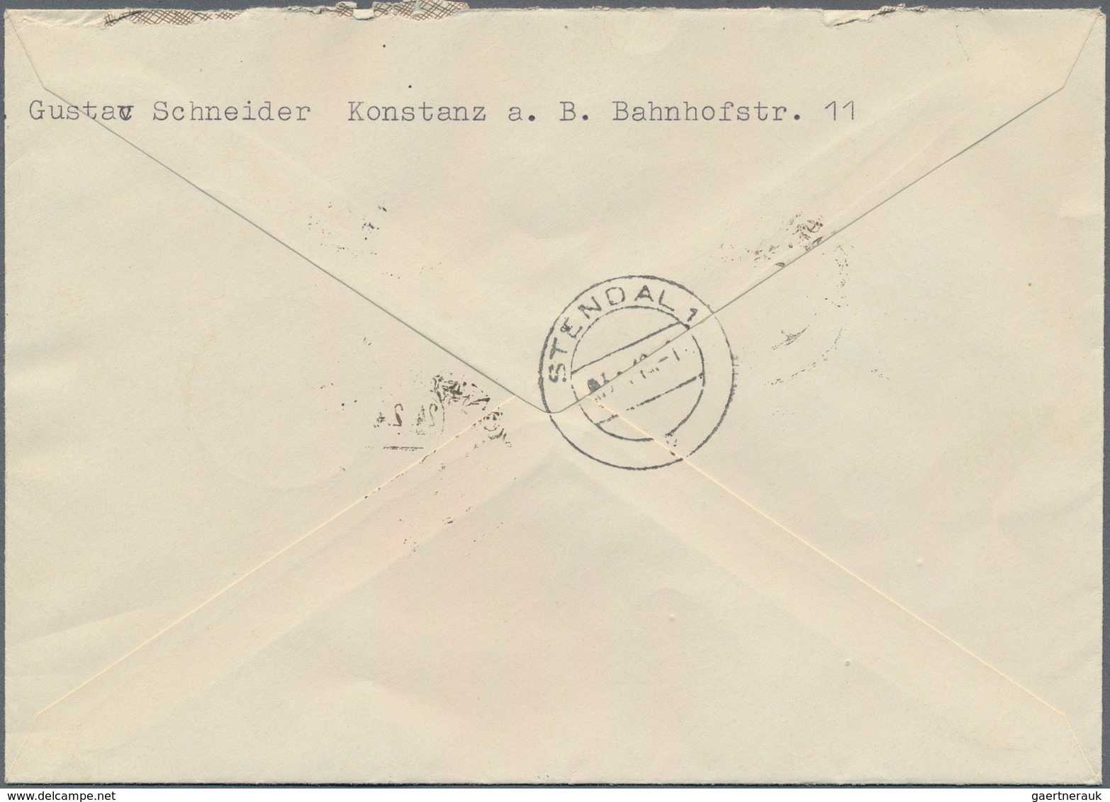 Französische Zone - Baden: 1949. Lot Von 2 Portogerechten R-Briefen, Mit Aufbaublock Gezähnt Bzw. Un - Autres & Non Classés