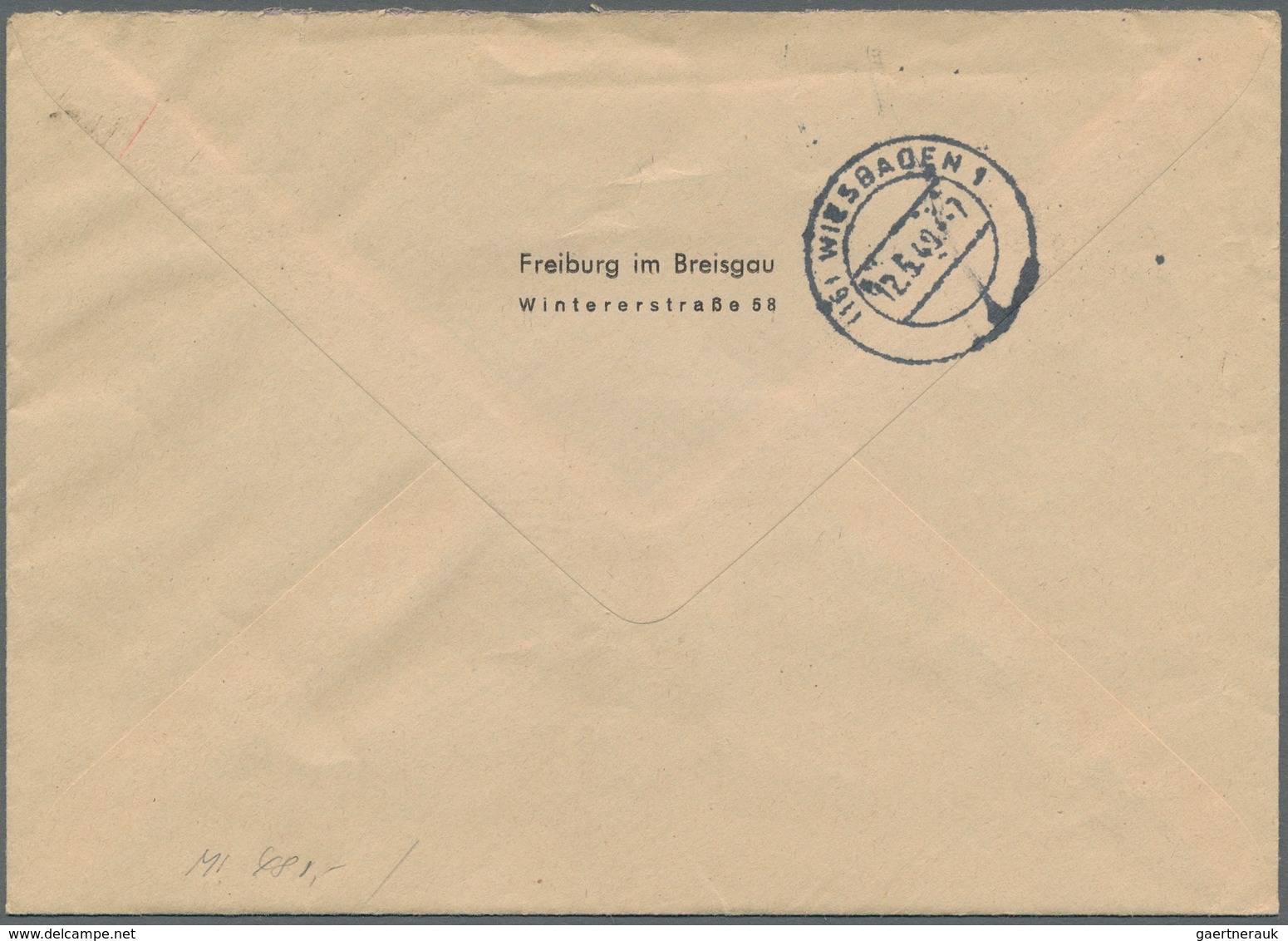 Französische Zone - Baden: 1949, "Wiederaufbau"-Blockpaar, Je Auf überfrank. R-Brief In Guter Erhalt - Other & Unclassified