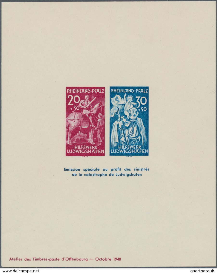 Französische Zone - Rheinland Pfalz: 1948, 20 Pfg. Und 30 Pfg. Hilfswerk Ludwigshafen Zusammen Als M - Andere & Zonder Classificatie