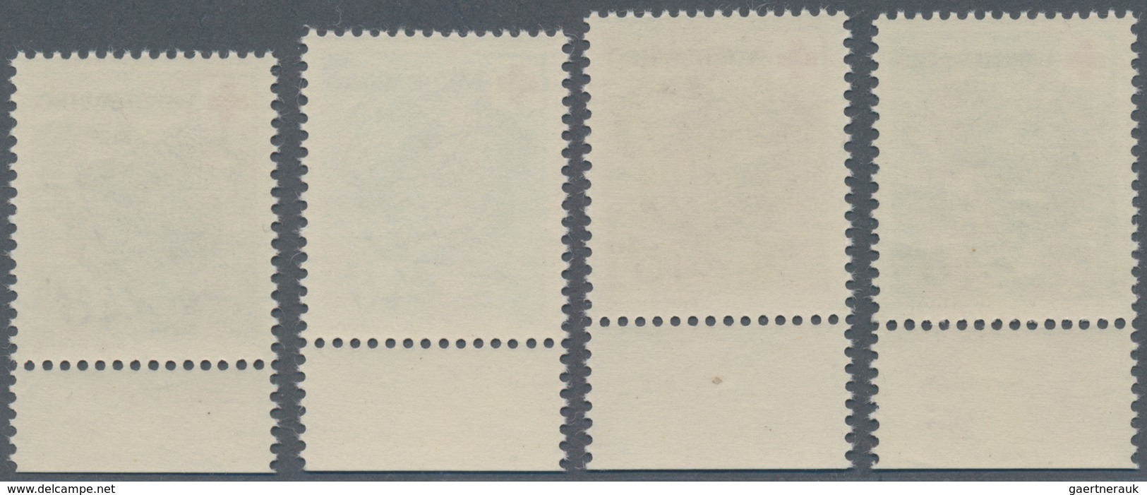 Französische Zone - Württemberg: 1949, Deutsches Rotes Kreuz 40 + 20 Pf PROBEDRUCKE In Abweichenden - Andere & Zonder Classificatie