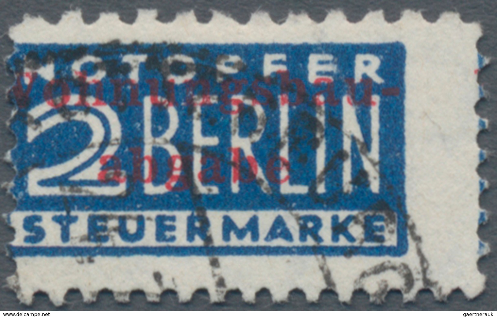 Französische Zone - Württemberg - Wohnungsbau-Abgabe: 1949, 2 Pf Mit Kombinierter Zähnung K14, L12 M - Sonstige & Ohne Zuordnung