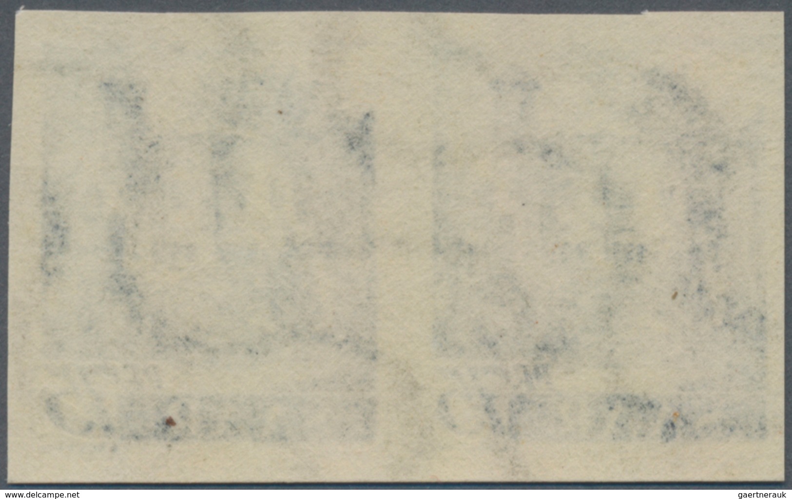 Saarland (1947/56): 1947, 75 Pf Dunkelultramarin Im Waager. Paar Als Ungezähnter PROBEDRUCK Postfris - Unused Stamps
