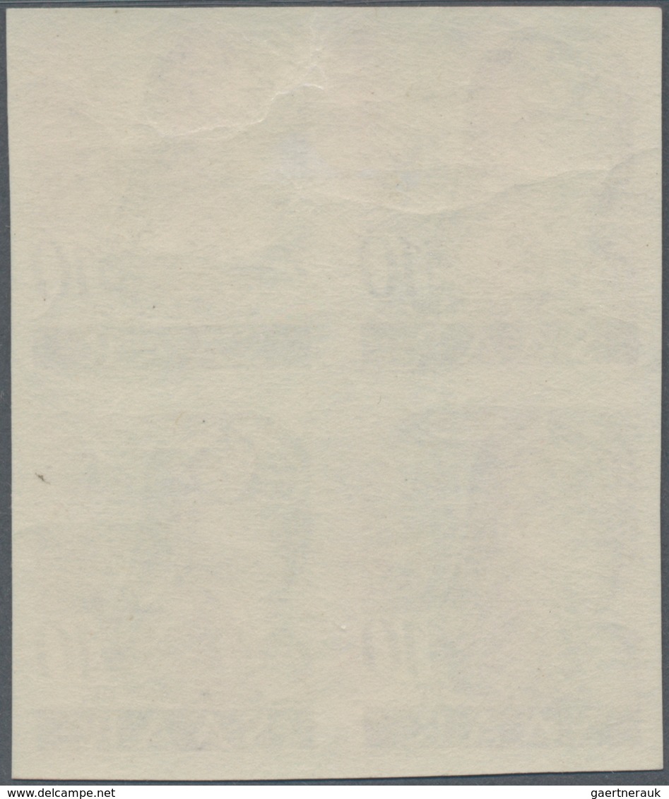 Saarland (1947/56): 1947, 10 Pf Hauer Im 4er-Block Ohne Aufdruck Als Ungezähnter PROBEDRUCK In Viole - Ongebruikt