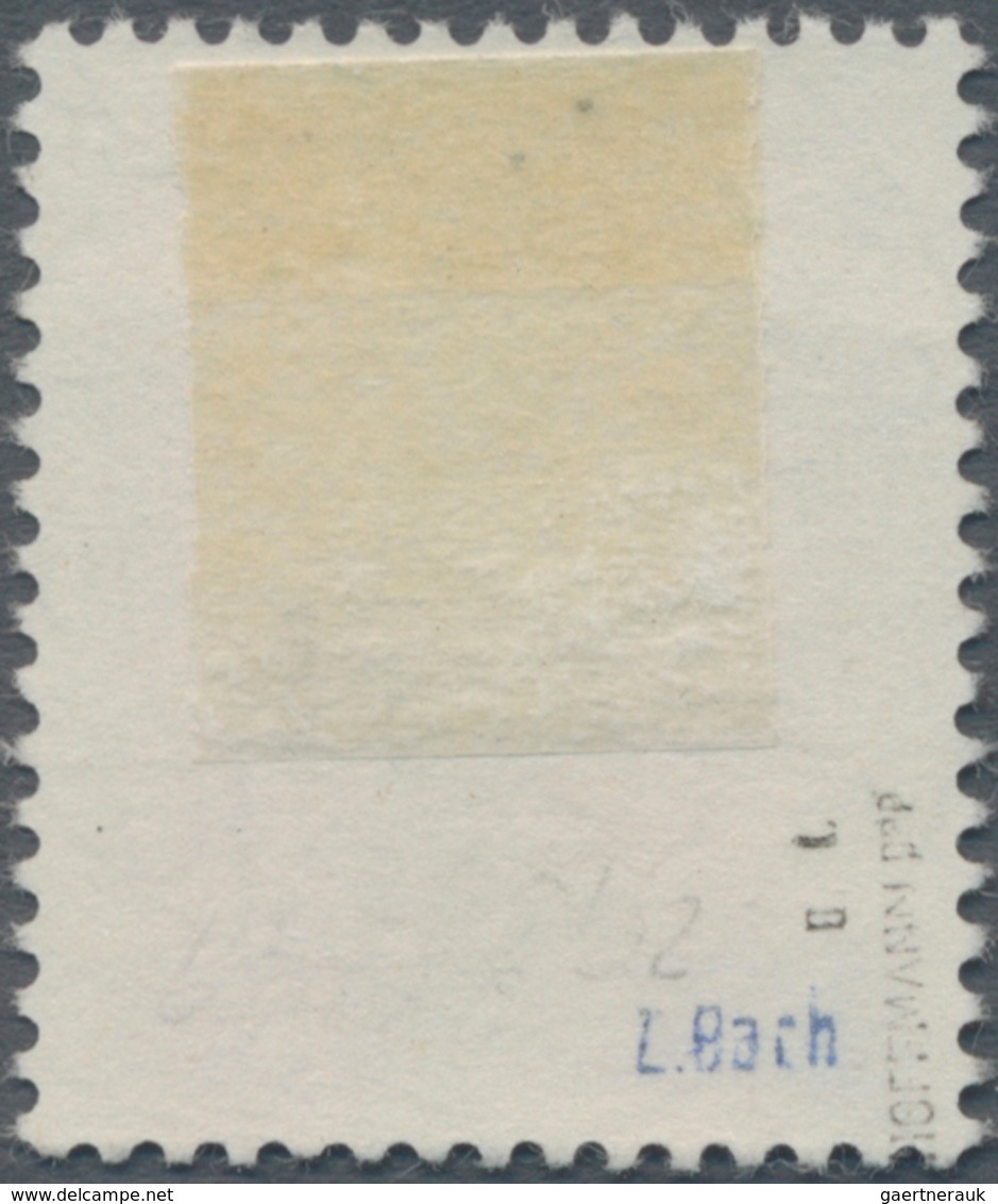 Saarland (1947/56): 1947, Freimarke 1 F Auf 10 Pfg. Mit Kopfstehendem Aufdruck, Zentrisch Klar Entwe - Ungebraucht