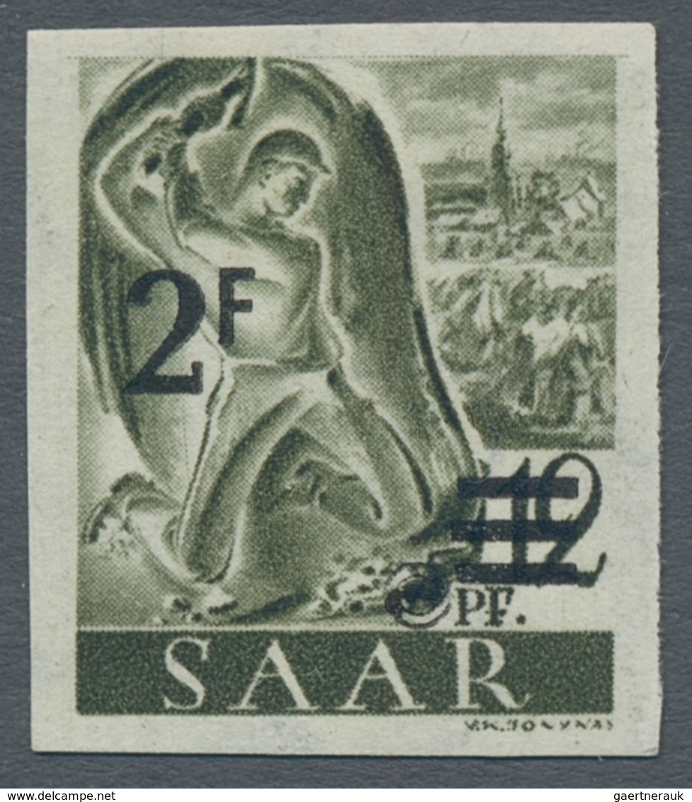 Saarland (1947/56): 1947, "Saar II", Zehn Postfrische Werte Mit Varianten, Dabei U.a. Mi. 229 U, 231 - Unused Stamps