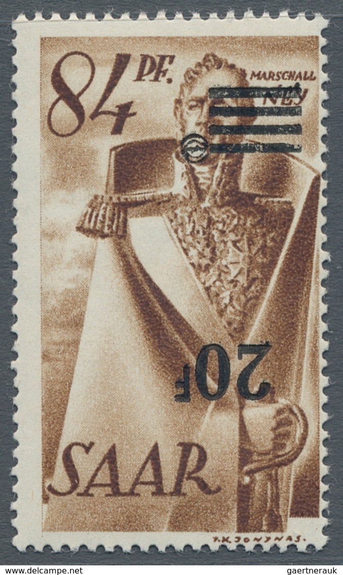 Saarland (1947/56): 1947, "Saar II", Zehn Postfrische Werte Mit Varianten, Dabei U.a. Mi. 229 U, 231 - Unused Stamps