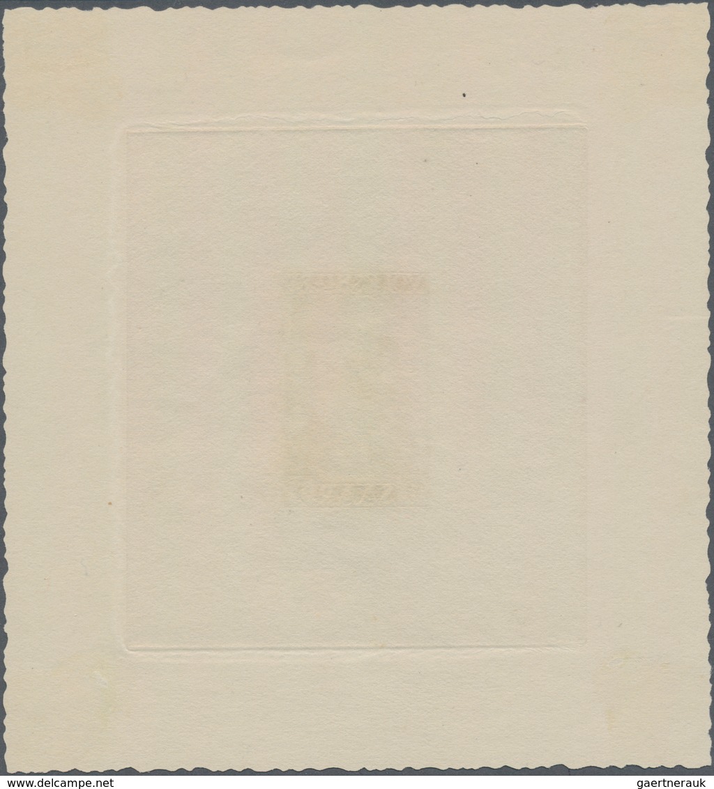 Saarland (1947/56): 1949, 15+5 Fr Volkshilfe - Künstler-Block In Schwarz Auf Kartonpapier Im Format - Neufs
