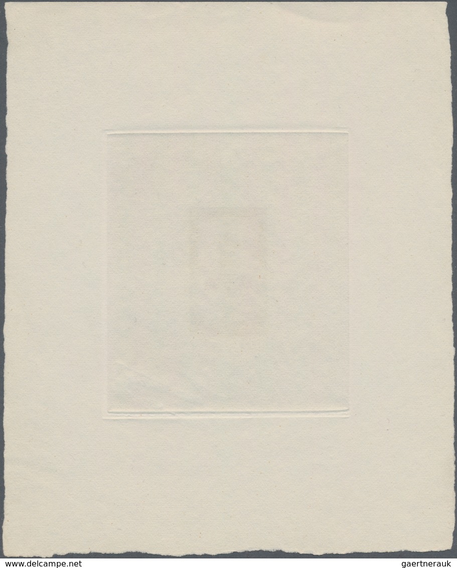 Saarland (1947/56): 1956, 5+2 Fr Denkmäler - Künstlerblock In Farbe Schwarz Auf Kartonpapier Im Form - Unused Stamps