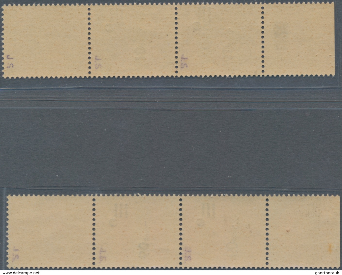 Saarland (1947/56): 1947, Urdruck 10 C Auf 2 Pf Und 60 C Auf 3 Pf, Je Postfrischer Senkrechter Dreie - Unused Stamps