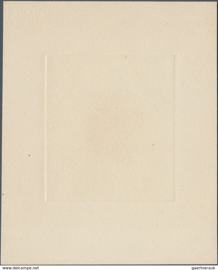 Saarland (1947/56): 1953, 15+5 Volkshilfe Braun Vorlagekarton Im Format 118x142mm Auf Kartonpapier M - Ungebraucht