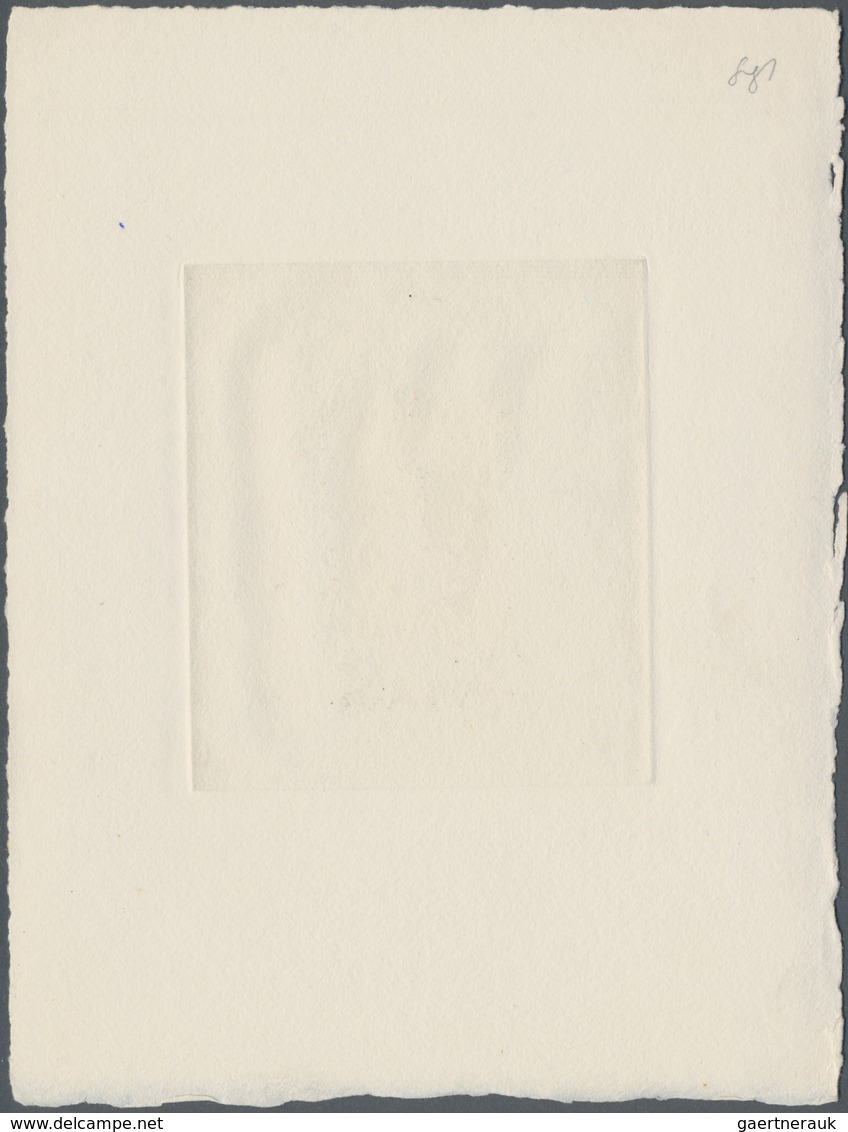 Saarland (1947/56): 1953, 30+10 Volkshilfe Schwarz Vorlagekarton Im Format 124x162mm Auf Kartonpapie - Ungebraucht