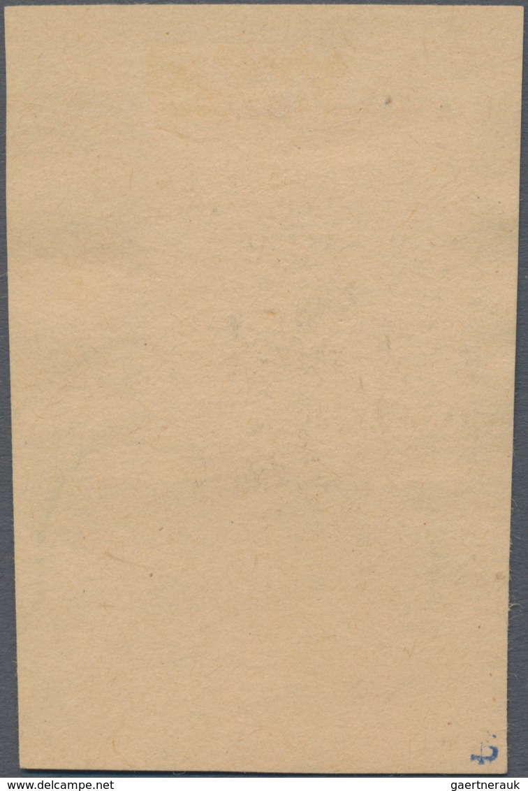 Bizone: 1945, 80 Pfg. Schwarzviolettultramarin, Gezähnt L 11:11 1/2, Auf Pracht-Briefstück Mit SST „ - Other & Unclassified