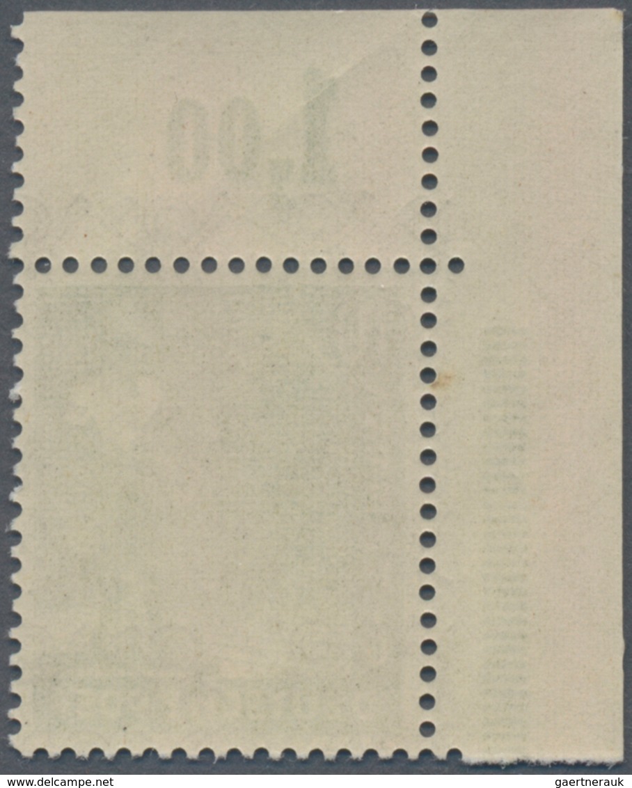 Bizone: 1948, 10 Pf Netzaufdruck Aus Der Linken Oberen Bogenecke Durchgezähnt, Postfrisch, Mi 400.- - Autres & Non Classés