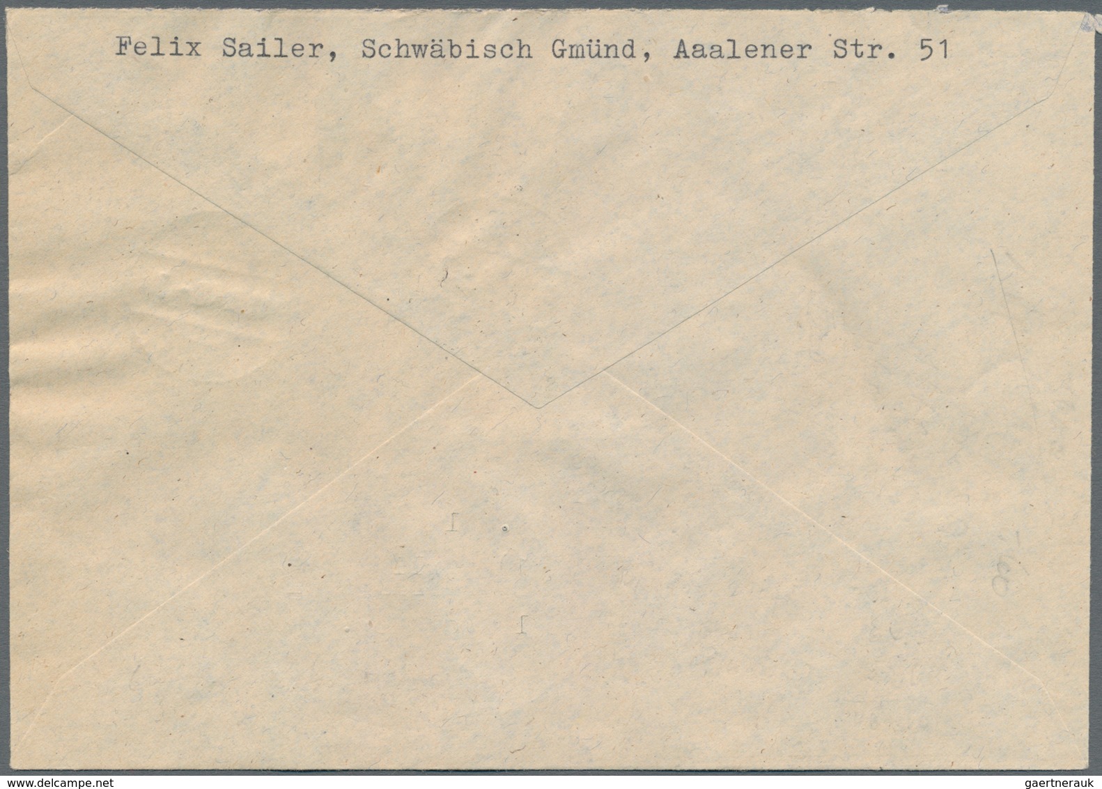 Bizone: 1948, 15 Pf Siena Arbeiter Bandaufdruck, Re. Unterer Eckrandviererblock Als MeF Auf Luftpost - Other & Unclassified