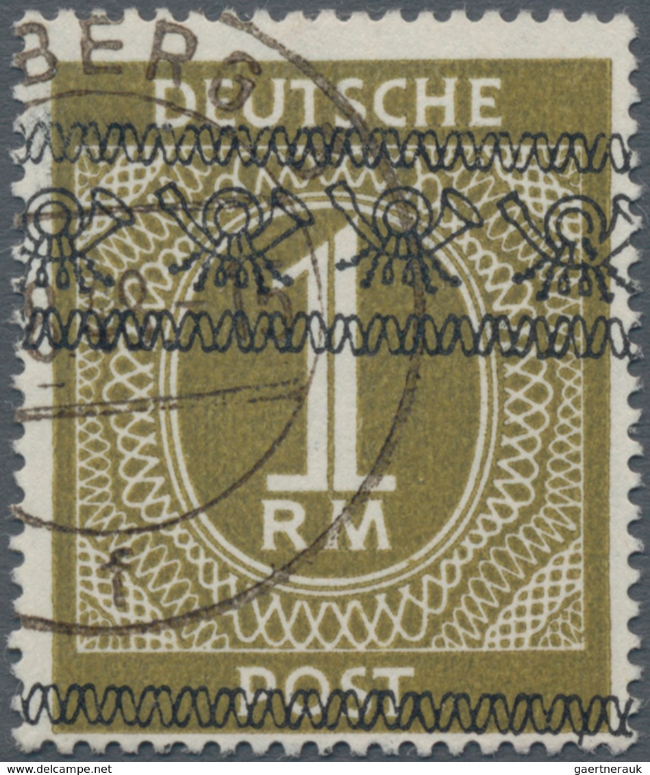 Bizone: 1948, 1 RM Bandaufdruck, Abgestempelt Mit Sonderstempel In "Bamberg 3 F, 12.8.48. -15". Foto - Sonstige & Ohne Zuordnung