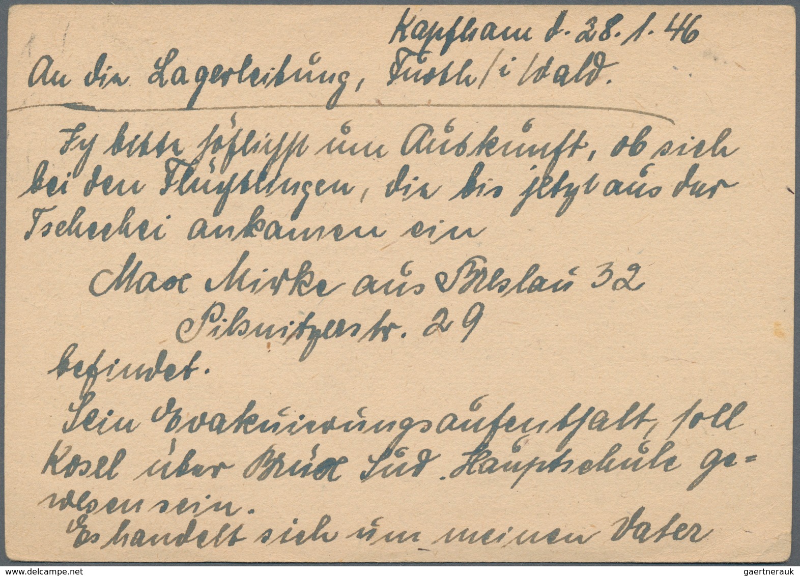 Bizone - Ganzsachen: 1945, 6 Pf Violett AM-Post Ganzsachenkarte Ohne Klammer Nach "(8.45" Im Druckve - Andere & Zonder Classificatie