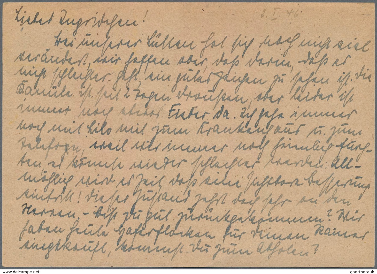 Bizone - Ganzsachen: 1946. Postkarte 5 Pf AM-Post Im Ortsverkehr Mit Maschinenstempel "Braunschweig - Other & Unclassified