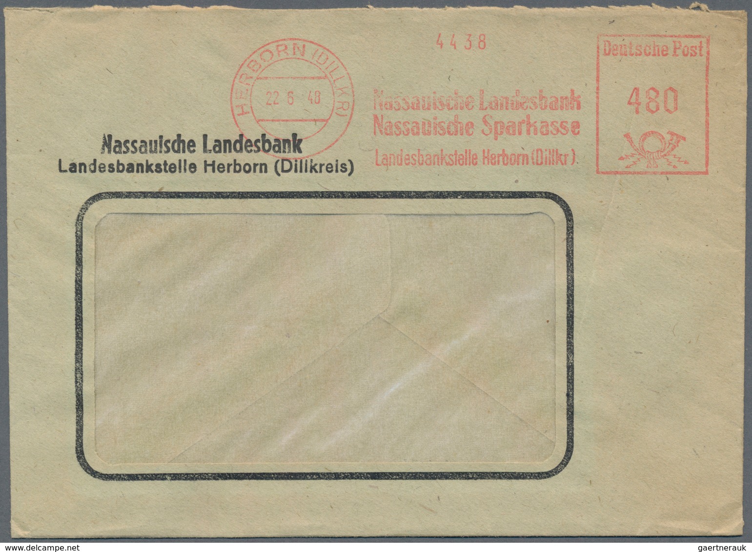 Bizone - Besonderheiten: 1948, ZEHNFACH-Absenderfreistempel: Konvolut Mit 4 Belegen, Dabei 240 Pf "R - Sonstige & Ohne Zuordnung