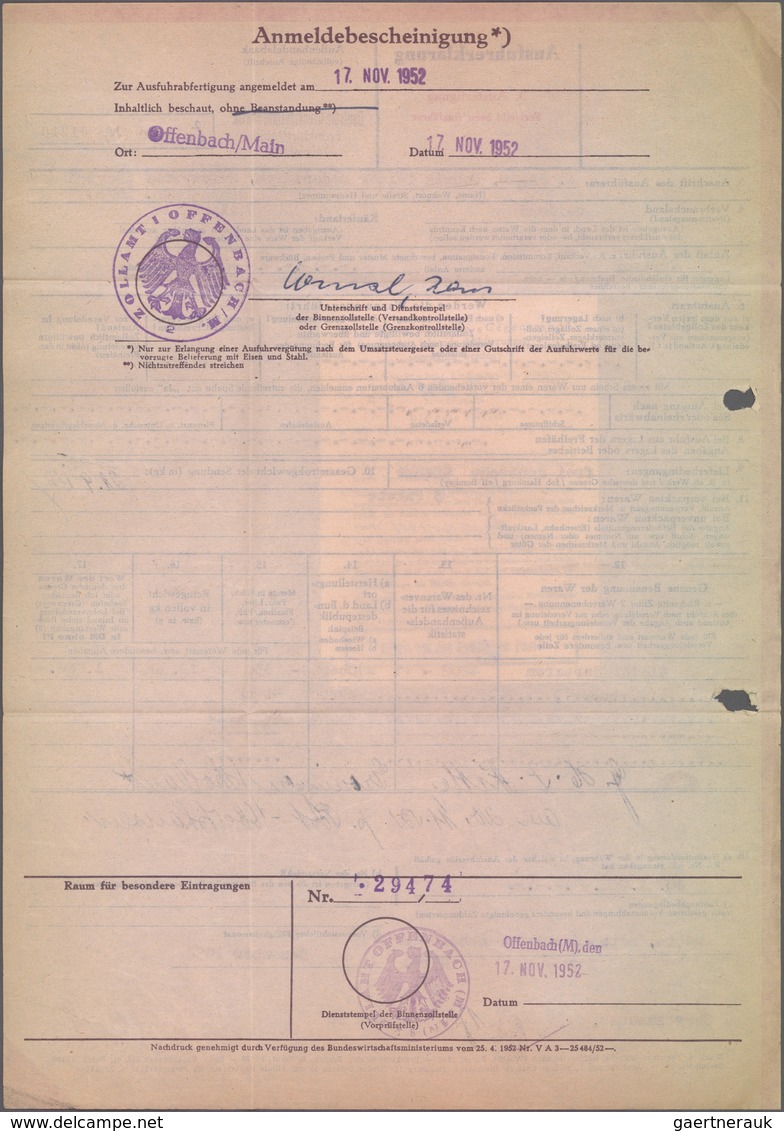 Bundesrepublik Deutschland: 1952, POSTHORN: 15 Pfg. Und 30 Pfg., Jeweils Als Einzelfrankatur Auf Ein - Other & Unclassified