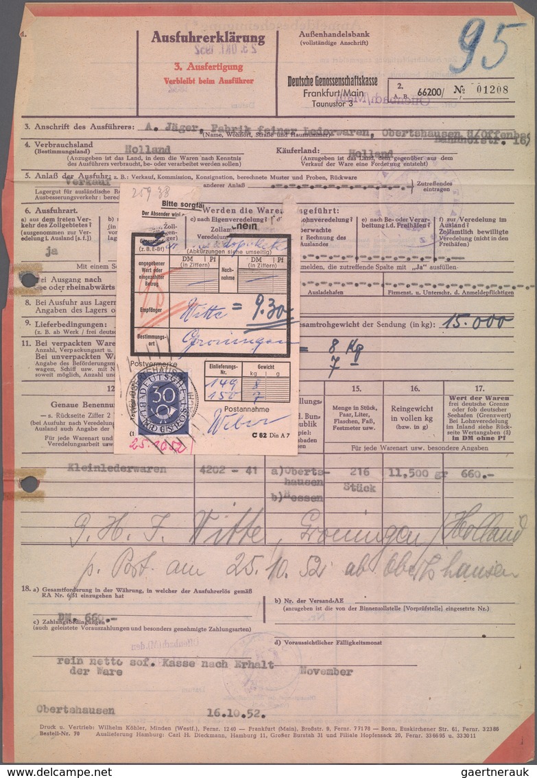 Bundesrepublik Deutschland: 1952, POSTHORN: 15 Pfg. Und 30 Pfg., Jeweils Als Einzelfrankatur Auf Ein - Other & Unclassified