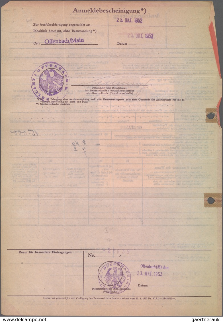 Bundesrepublik Deutschland: 1952, POSTHORN: 15 Pfg. Und 30 Pfg., Jeweils Als Einzelfrankatur Auf Ein - Autres & Non Classés