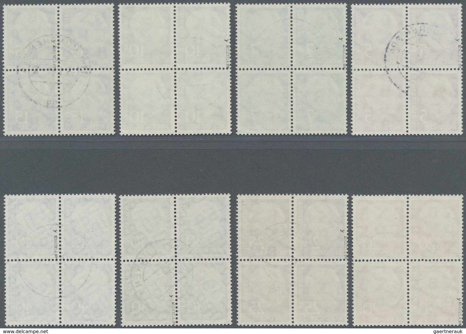 Bundesrepublik Deutschland: 1960, Heuss Lumogen, Kpl. Satz Von 8 Werten In Fast Zentrisch Gestempelt - Andere & Zonder Classificatie