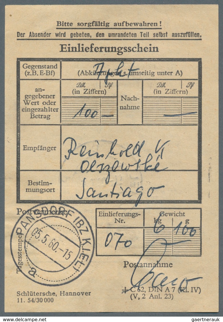 Bundesrepublik Deutschland: 1960, 1 M. Heuss Mit Stempel "PANDSDORF 5.5.60" Als Gebühr Für Die "Stil - Other & Unclassified