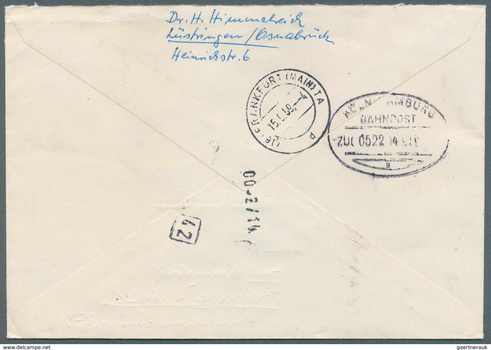 Bundesrepublik Deutschland: 1959, Freimarken Heuss III, R-Brief Per Express Mit 40 Pf Eckrand Oben R - Autres & Non Classés