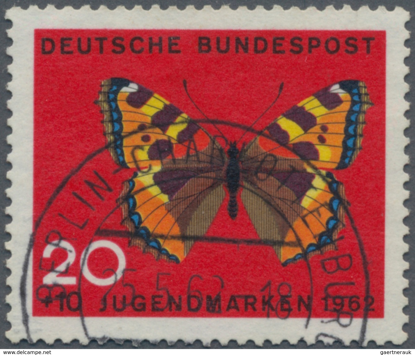 Bundesrepublik Deutschland: 1962, 20 + 10 Pf Jugend "Schmetterlinge", OHNE Wasserzeichen, Sauber Ges - Sonstige & Ohne Zuordnung