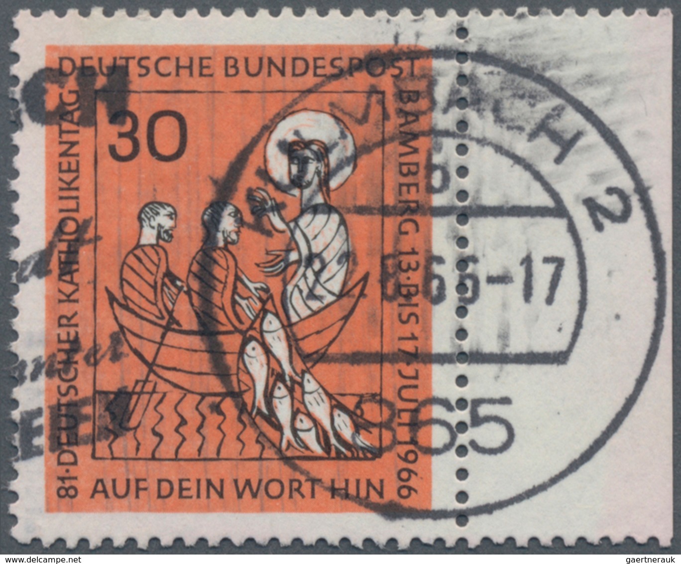 Bundesrepublik Deutschland: 1966, 30 Pfg. Katholikentag Mit Abart "abgeschrägte Bildecke Rechts Oben - Sonstige & Ohne Zuordnung