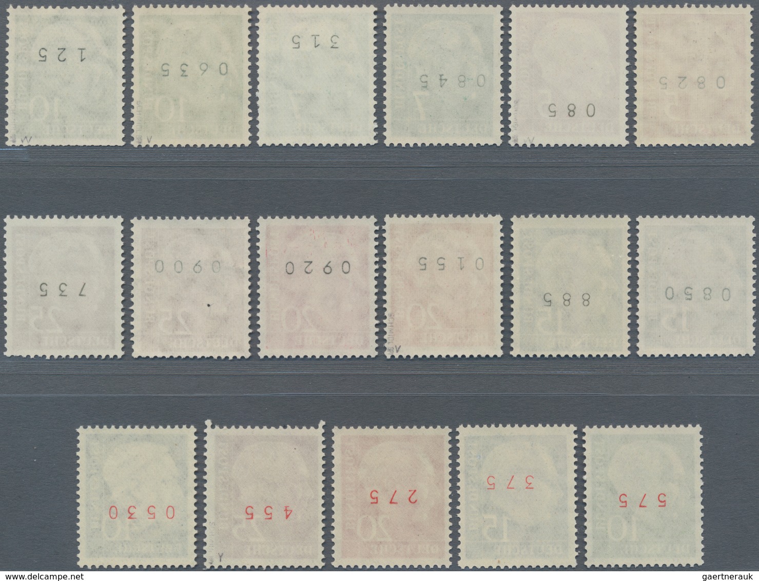 Bundesrepublik - Rollenmarken: 1954/60, HEUSS I/II 5 - 70 Pf überkomplett Mit Glattem Und Geriffelte - Rollenmarken