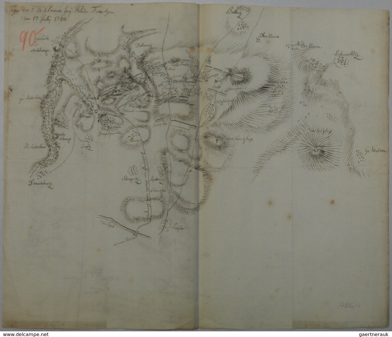 Landkarten Und Stiche: 1760 Austria Seven Years War Battle Map - Field Marshall Von Daun. Original M - Geographie