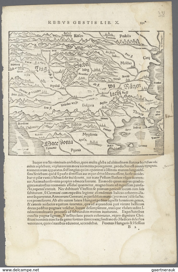 Landkarten Und Stiche: 1581 (ca). Rare Map Of East-central Europe Including Hungary, Siebenburg / Ro - Geography