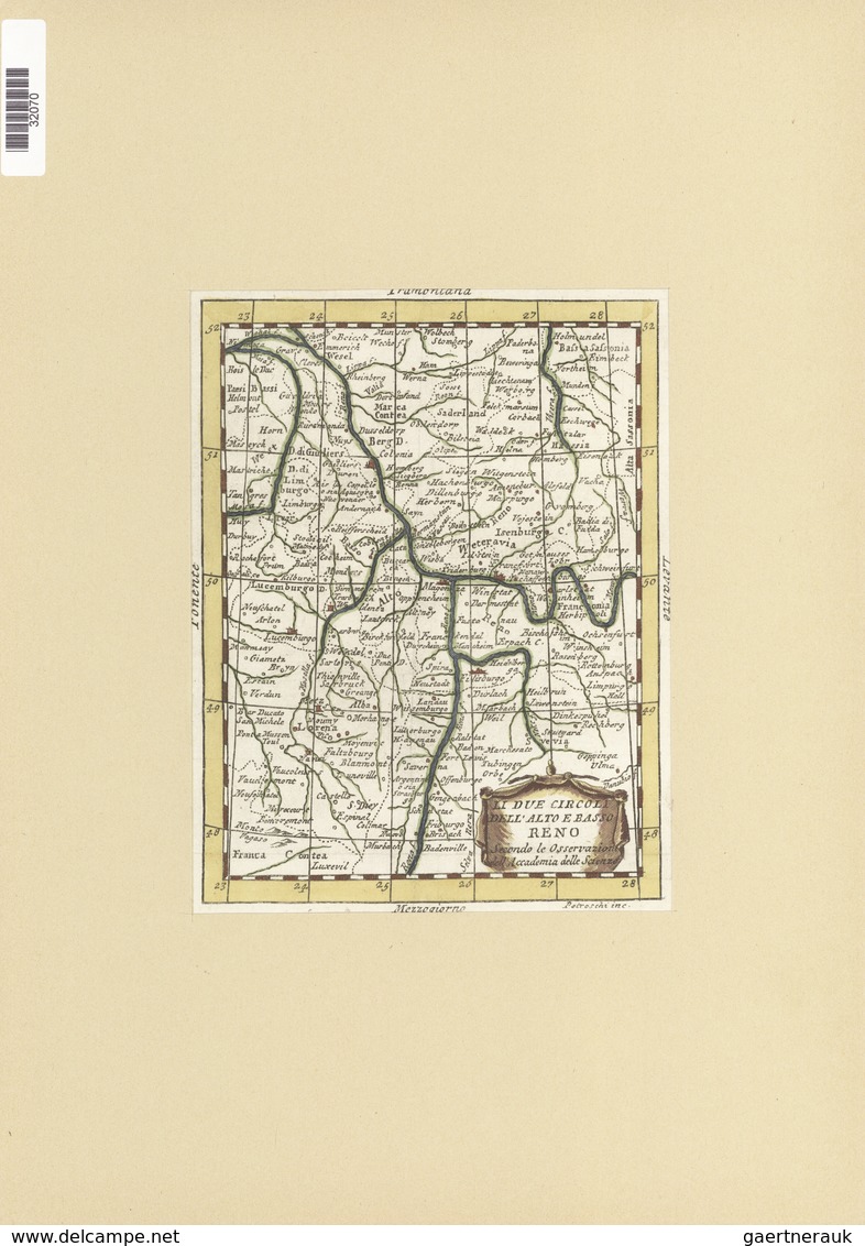 Landkarten Und Stiche: 1787 (ca.). Map Of The German/French Rhine From Freiburg Im Breisgau To Emmer - Geografía
