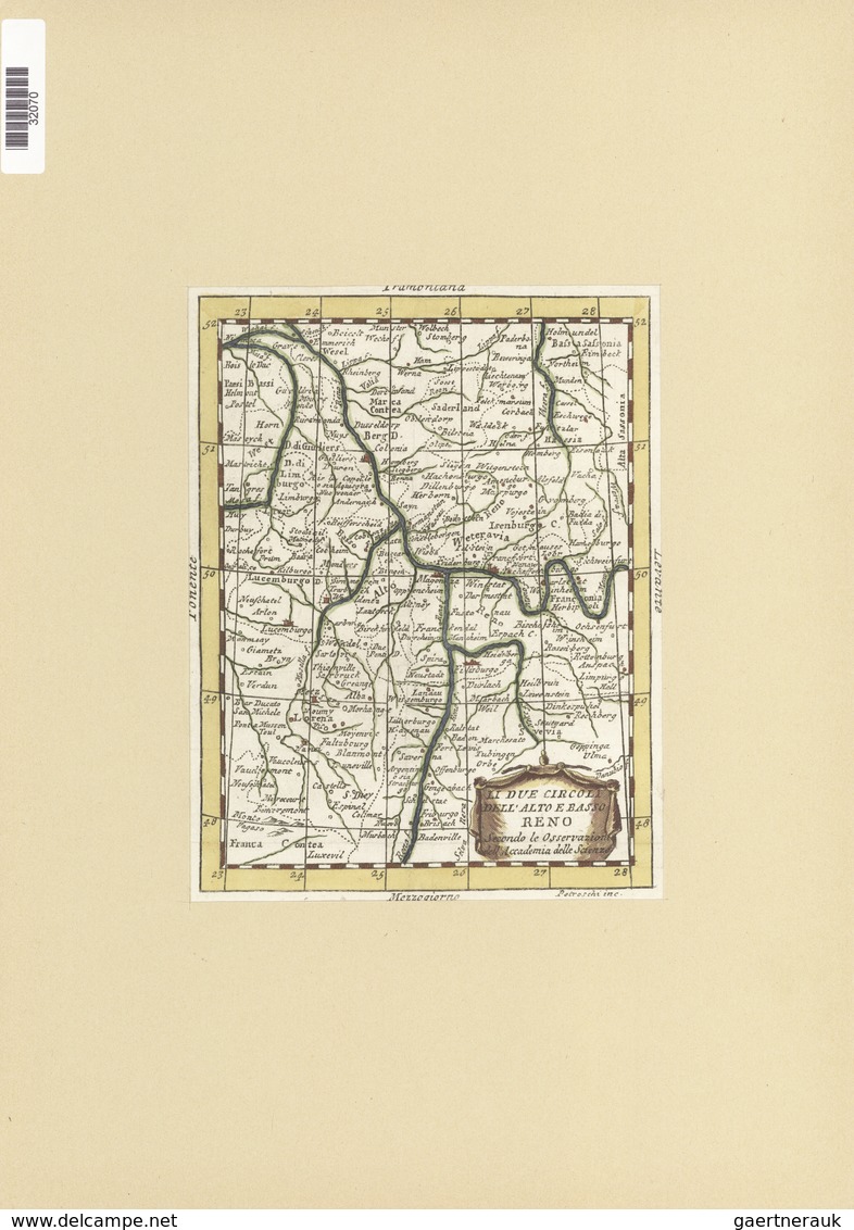 Landkarten Und Stiche: 1787 (ca.). Map Of The German/French Rhine From Freiburg Im Breisgau To Emmer - Geographie