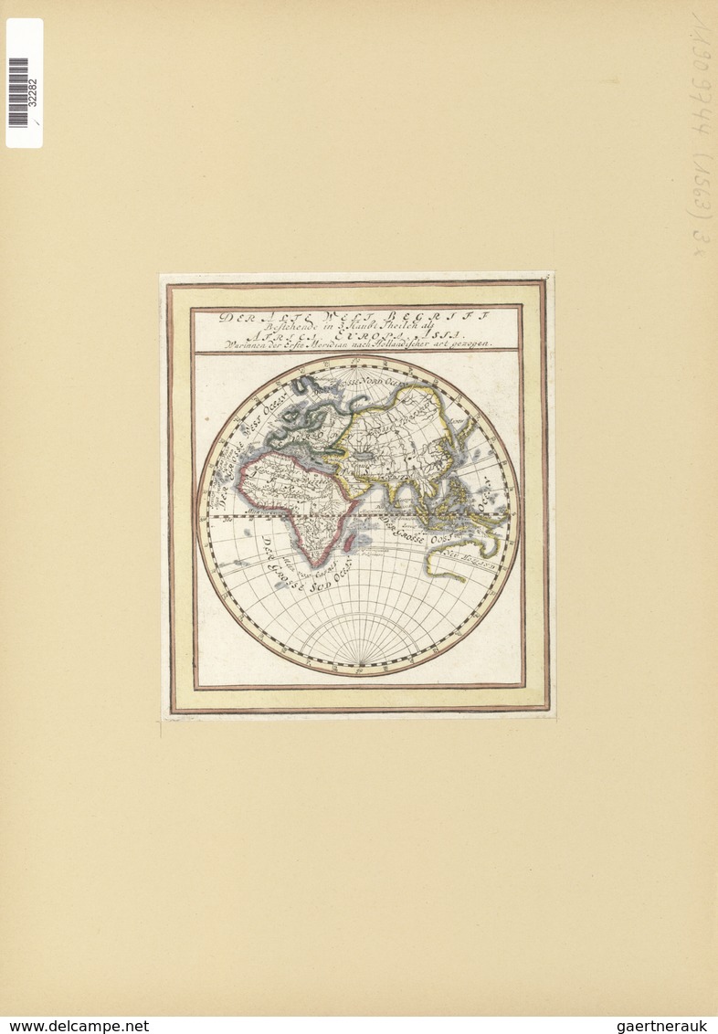 Landkarten Und Stiche: 1715. Map Of The Eastern Hemisphere ('The Old World'), By Gabriel Bodenehr Ca - Geography